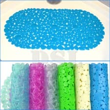 Image of High Quality Large Strong Suction Anti Non Slip Bath Shower Mat 2 Style 6 Colour