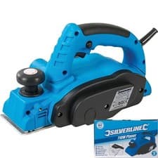 Image of Silverline 710W Electric Corded Hand Power Wood Planer Plane 82mm Dust Bag