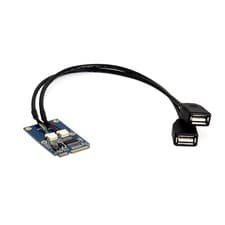 Image of 1Pack Mini PCI-E PCI Express to 5 Pin Dual USB 2.0 Adapter Riser Card Extender x