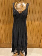 Image of All Saints NWT Skylar Lace Trim Dress Size 14