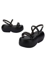 Image of MELISSA Black Melissa Airbubble Platform Sandals size 5 / us 8 / 38