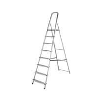 Image of Werner 8 Tread Platform Step Ladder Aluminium EN131 Certified Heavy Duty