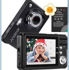 Image of Andoer Digital Camera with 2 Batteries 18MP Compact Camera 8X Digital Zoom