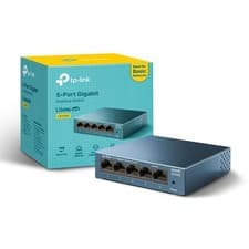 Image of TP Link LS105G 5 Port Gigabit Network Switch Metal Case Energy Saving Plug &