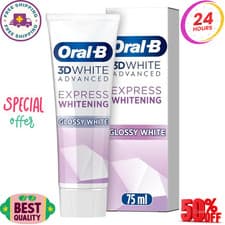 Image of Oral-B 3D White Advanced Express Whitening Toothpaste Glossy White Mint – 75ml