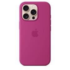 Image of Apple iPhone 16 Pro Silicone Case with MagSafe - Fuchsia Official MagSafe Cover