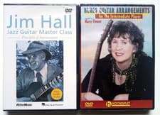 Image of Jim Hall : Jazz Guitar Master Class + Blues Guitar Arrangements DVDs - NEW!