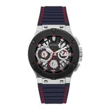 Image of Mens Wristwatch GUESS CIRCUIT GW0487G1 Multifunction Silicone Blue