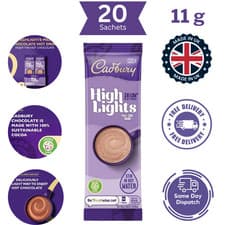Image of Cadbury Highlights Hot Chocolate – Light & Creamy – Choose 20 / 40 / 60 Sachets