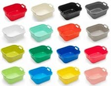 Image of Addis Washing Up Dish Washing Bowl Large Rectangular Plastic With 2 Handles 10L
