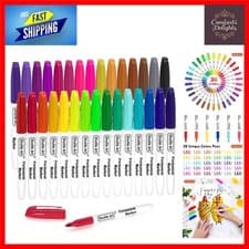 Image of Versatile Fine Point Permanent Markers - 30 Colour Assortment for All Surfaces