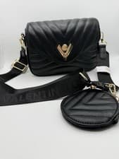 Image of Valentino Orlandi Black Quilted Cross Body Bag New with Tags
