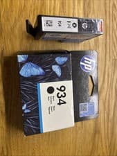 Image of 2 X HP934 Ink Cartridge (one without box but sealed)
