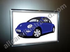 Image of NEW BEETLE FRIDGE MAGNET (LARGE). CHOOSE YOUR CAR COLOUR.