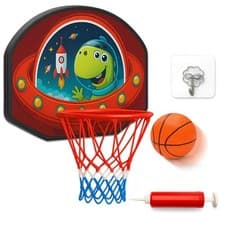 Image of Mini Basketball Hoop Wall Mounted 35x25 cm Indoor Sports Activity Set For Kids