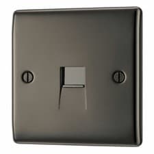 Image of BG Nexus NBNBTM1 Telephone Socket MASTER 1 Gang Black Nickel
