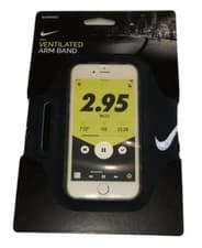 Image of Nike Ventilated Arm Band Fits Most Cell Phones Blue Black w Logo Running Jog $30
