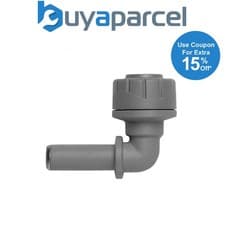 Image of Polypipe PolyPlumb PB1010 10mm Spigot Elbow 90 Degree - Grey Single