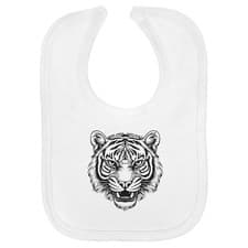 Image of 'Tiger Head' Soft Cotton Baby Bib (BI00061416)