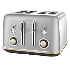 Image of Breville Mostra VTT92901 4 -Slice Toaster Stainless Steel Silver and Gold