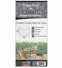 Image of Bosmere Simply Cover 4 Seat Circular Patio Set Cover, Blackberry (Black), Q315