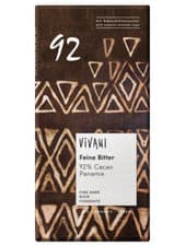 Image of Vivani 92% Panama Cacao Dark Chocolate 80g x 3 PACKS