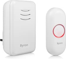 Image of Byron Wireless Doorbell Set, Plug-In Chime, 150M Range, 16 Melodies, DBY-22312UK