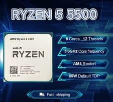 Image of AMD Ryzen 5 5500 6-Core 12-Thread CPU Processor | AM4 | Up to 4.2GHz | OEM Unit