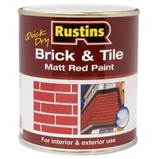 Image of Rustins Quick Dry Brick & Tile Paint Matt Red 1 litre