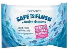 Image of Natracare Safe to Flush Moist Tissues 30 Wipes - 4 Pack
