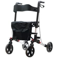 Image of Aidapt Deluxe Triple Fold Flat Lightweight 4 wheeled Walker Rollator