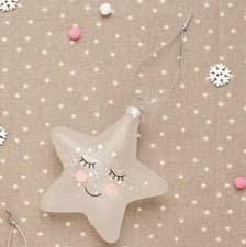 Image of Baby Star Glass Bauble by Sass & Belle - Baby's First Christmas Decorations