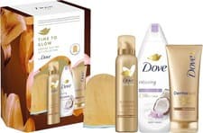 Image of Dove Time to Glow Gradual Self Tan Collection Set with a Tan Applicator for Her