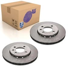 Image of Pair of Front Brake Disc Fits Volkswagen Audi Blue Print ADV184351