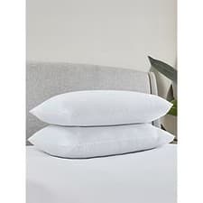 Image of Pillow, pair 74 x 48cm 100% Cotton provide softness and support, comfortable