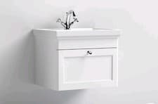 Image of NUIE CLASSIQUE WALL HUNG VANITY UNIT WITH BASIN-600MM WIDE-BRAND NEW-RRP £260