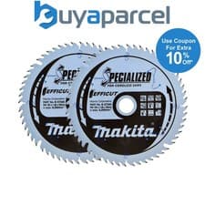 Image of 2x Makita B-57320 165mm x 20mm 56 Teeth Efficut Cordless Plunge Saw Blade DSP600