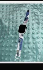 Image of Stitch watch on the wrist (the watch only shows the time)