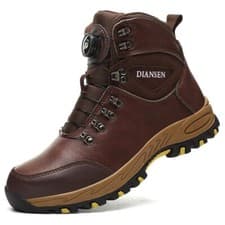 Image of Waterproof Safety Boots Men Steel Toe Work Boots Anti-smash Stab-resistant
