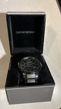 Image of Emporio Armani Men's Stainless Steel Manual Watch AR1451 Black Dial