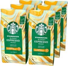 Image of STARBUCKS Blonde Espresso Roast, Blonde Roast, Whole Bean Coffee 200g (Pack of 6