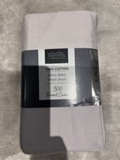 Image of New Grey Sateen 100% Cotton 300 Thread Count Luxury King Fitted Sheet