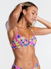 Image of Boux Avenue Women's Cuba Balconette Bikini Top Ladies Padded Adjustable Swimwear