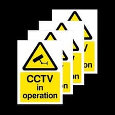 Image of 4x CCTV In Operation Rigid Sign or Sticker - Security, Surveillance (MISC11)