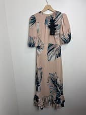 Image of Mint Velvet Limited Edition Palm Print Midi Dress UK 6 New With Tags