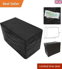 Image of Stylish Black Outdoor Bistro Furniture Cover - 1.52m x 0.82m x 0.92m Dimensions