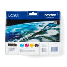 Image of Genuine Brother LC985 Value Pack Black/Cyan/Magenta/Yellow Ink Cartridges