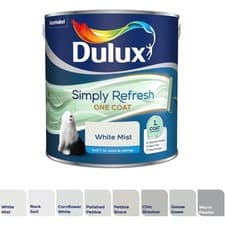 Image of Dulux Paint Shades of Grey Simply Refresh One Coat Matt Emulsion 2.5L or 5L