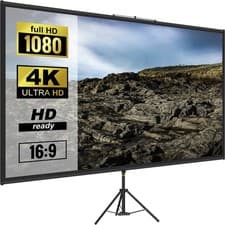 Image of Uimoso Tripod Projector Screen w/ Stand 60 inch 4K HD 16:9 Home Cinema Portable