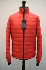 Image of Hugo Boss Mens Padded Jacket in Red. A5